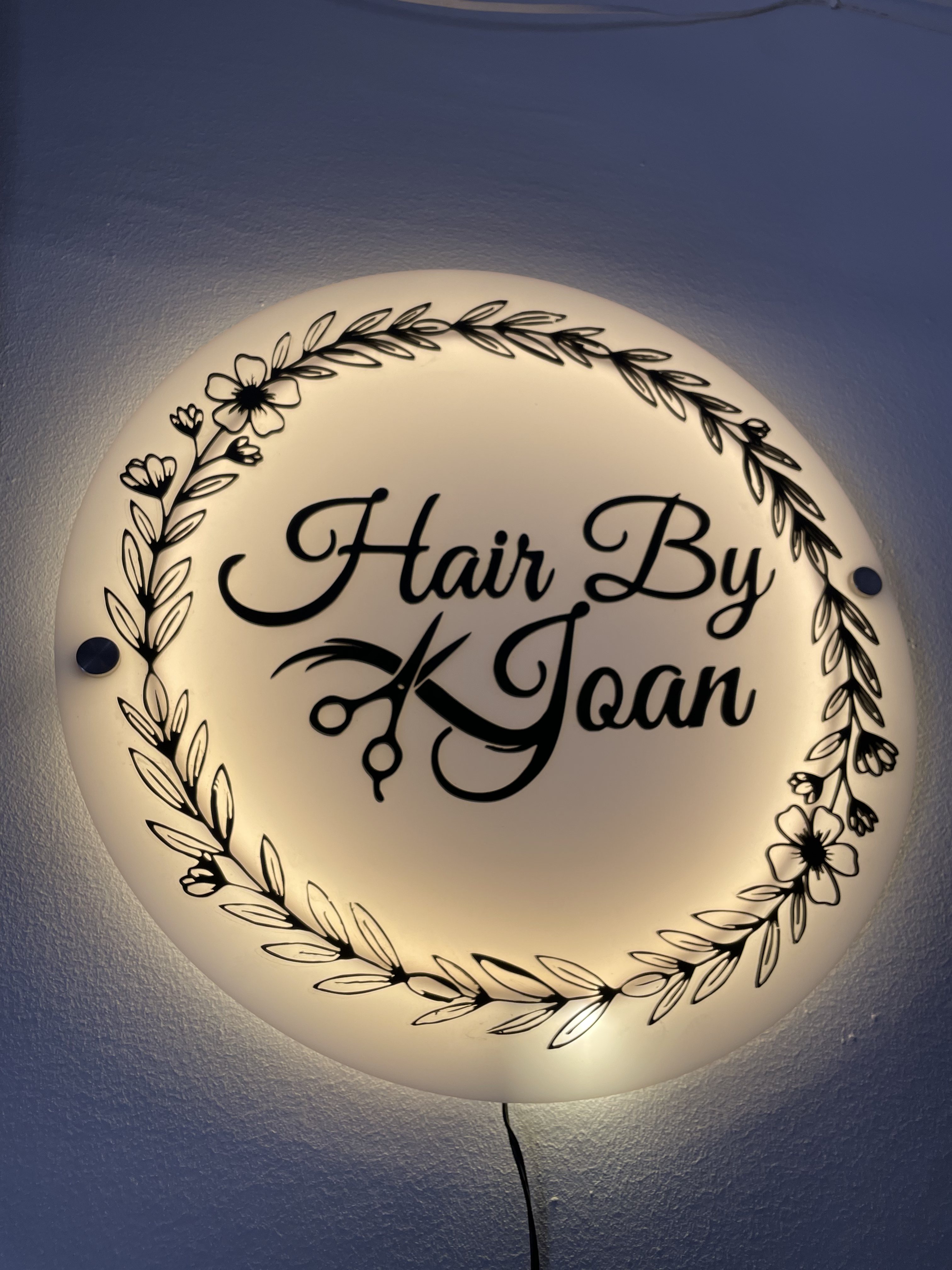 Signage in our hair salon